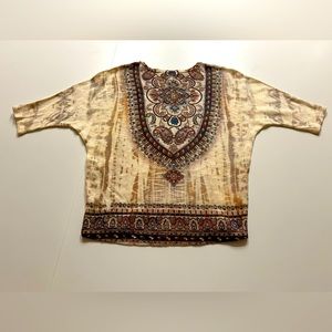 Gaze USA gorgeous print top in excellent condition, size L